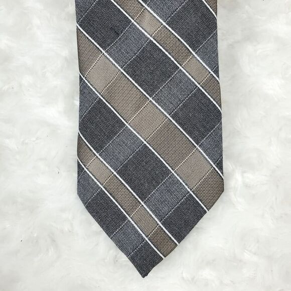 Michael Michael Kors Striped Tie Gray Brown - Picture 4 of 6